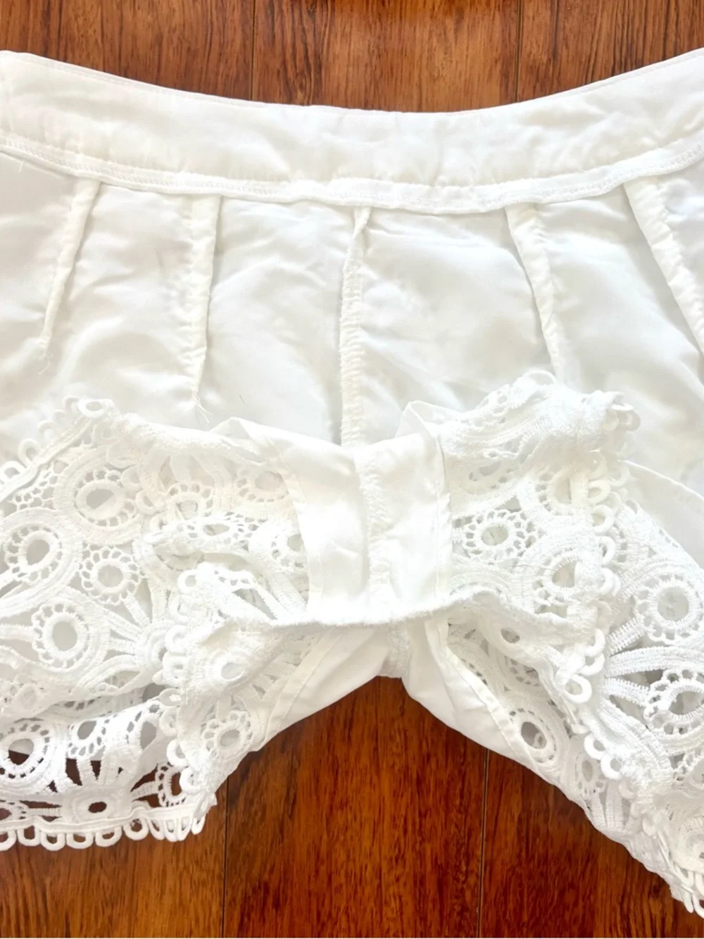 Nordstrom Rack White Lace Crochet Two-Piece Set - Top & Shorts - Picture 11 of 16